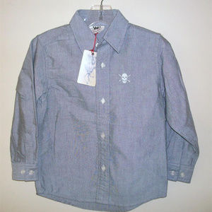 BOYS OXFORD SHIRT Toddler Sizes NWT WES & WILLY Designer Kids Wear Gorgeous